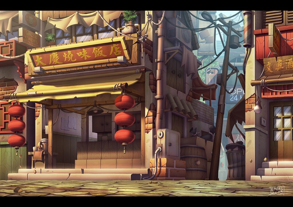 Chinese downtown — background