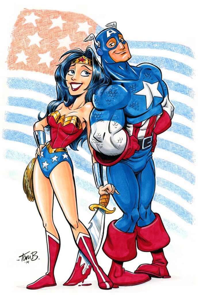 Wonder Woman and Captain America